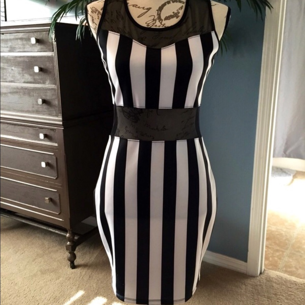 LA Hearts illusion dress